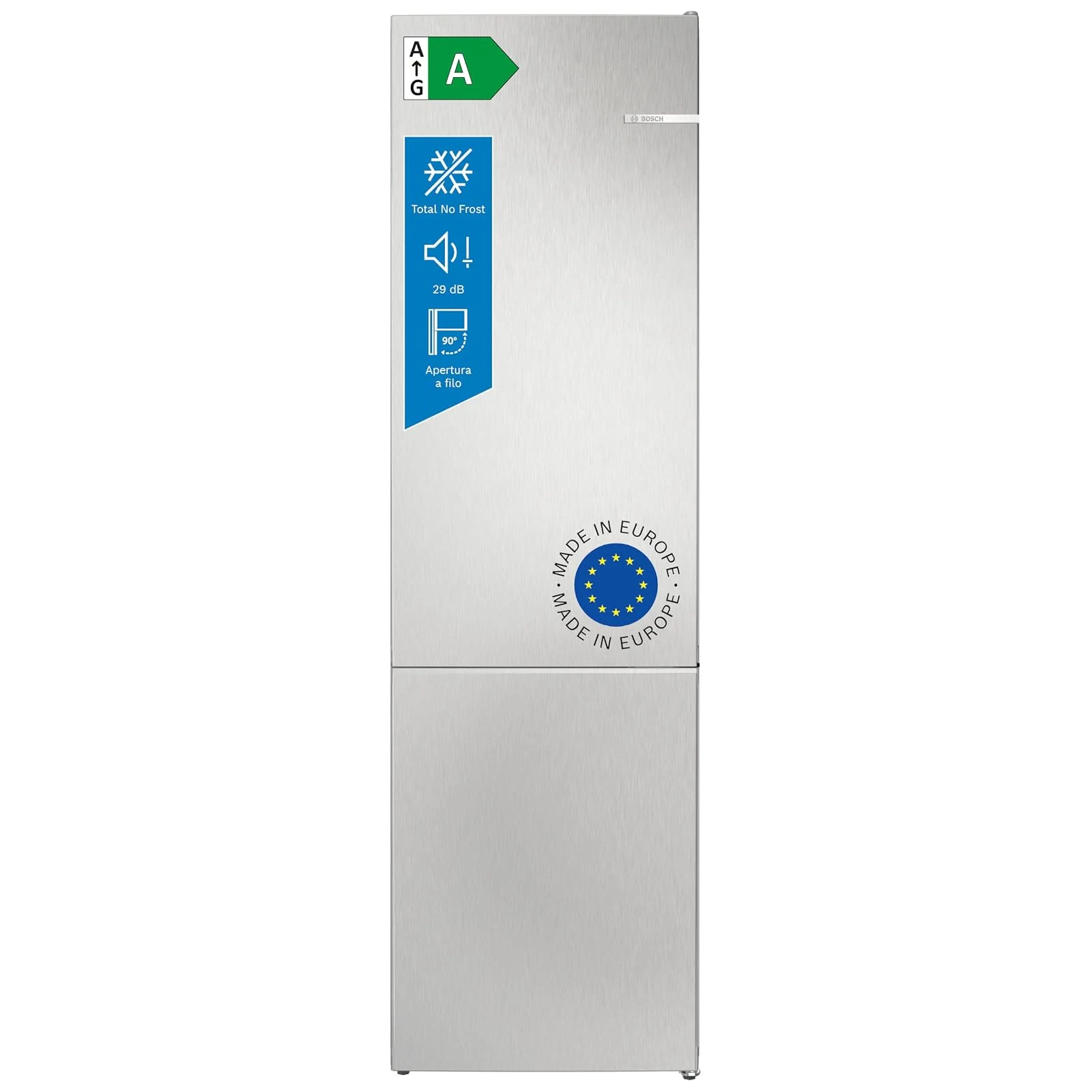 Bosch Frigorifero combinato KGN392LAG Serie 4 Frigorifero Total No Frost 203x60cm Silver Classe A