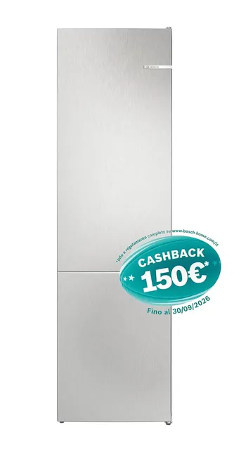 Bosch Frigorifero combinato KGN392LAG Serie 4 Frigorifero Total No Frost 203x60cm Silver Classe A