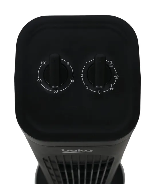 Beko Ventilatore EFW5300B Ventilatore a Torre Meccanico, 35W, 3 Velocità, Oscillazione 60°, Timer 2h