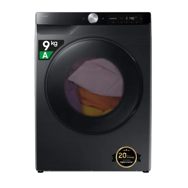 Samsung Lavasciuga carica alto WD90DG6G94BB Lavasciuga Slim AI Control EcoDosatore , 9+5 kg, Wifi, Ecodosatore, AI Wash, Carica Frontale, 60L x 85H x 48P cm