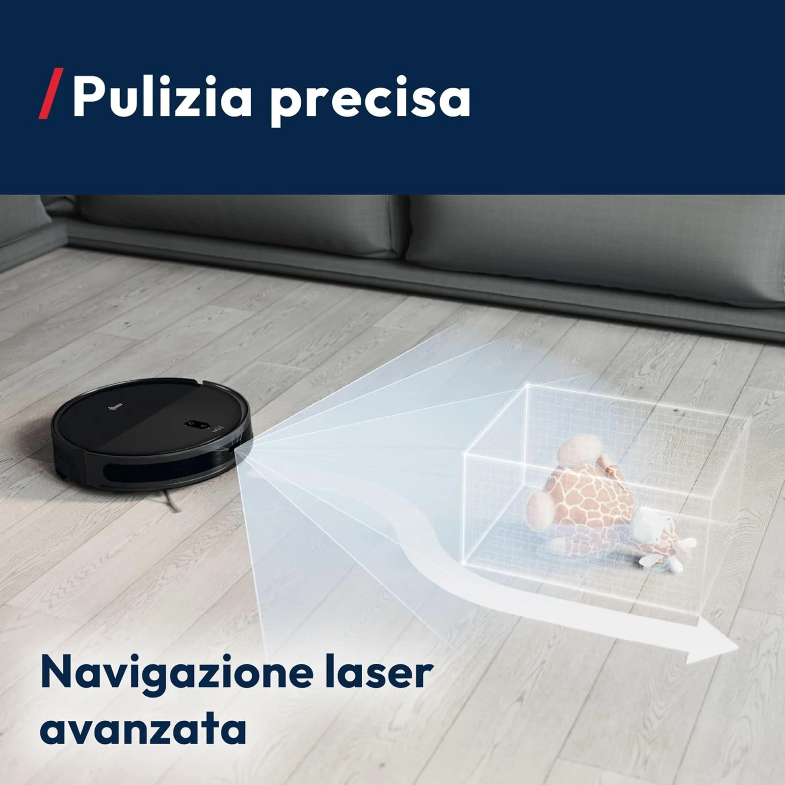 Hoover Robot aspirapolvere HG2Z30H HG2 Robot Aspirapolvere e Lavapavimenti Hydro, Ultra-Sottile – Po