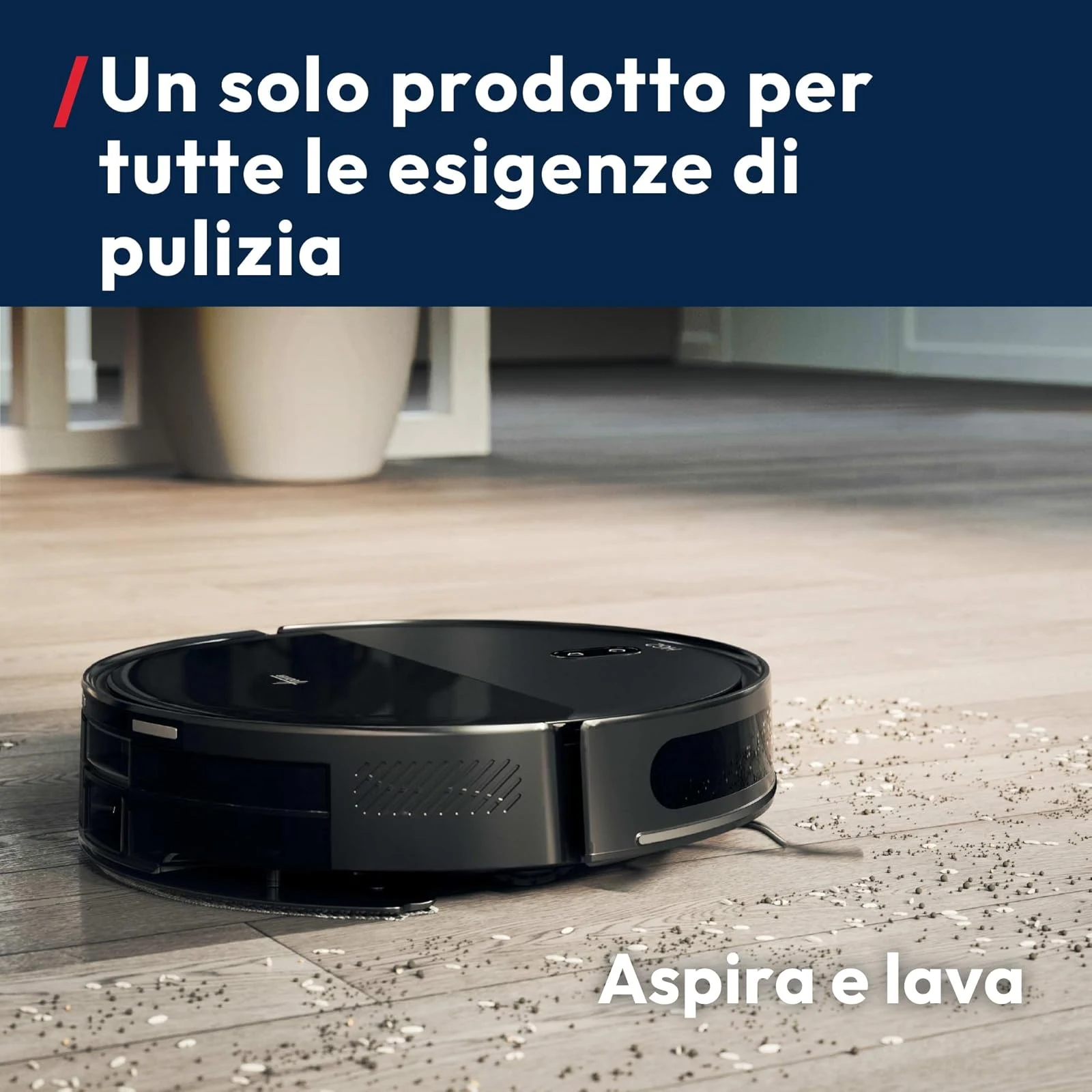 Hoover Robot aspirapolvere HG2Z30H HG2 Robot Aspirapolvere e Lavapavimenti Hydro, Ultra-Sottile – Po