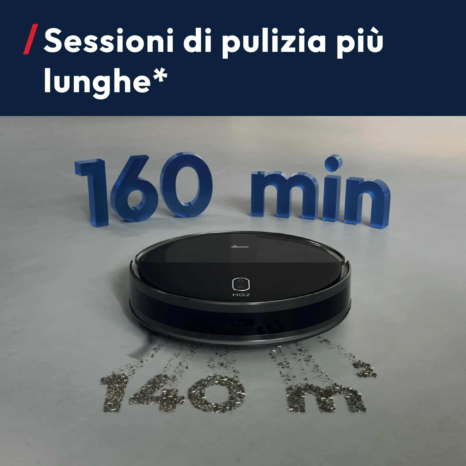 Hoover Robot aspirapolvere HG2Z30H HG2 Robot Aspirapolvere e Lavapavimenti Hydro, Ultra-Sottile – Po