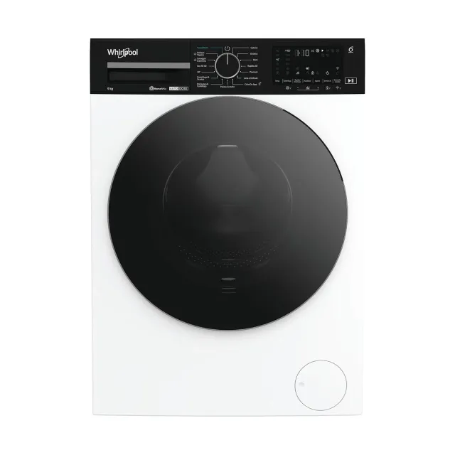 Whirlpool Lavatrice slim WPM 97W ADS IT – Lavatrice 9 Kg, Carica Frontale, Libera Installazione, 1400 Giri/min, Classe A-10%, 6° SENSO, HomeWhiz, AutoDose, Vapore, 60 x 58 x 84,5 cm