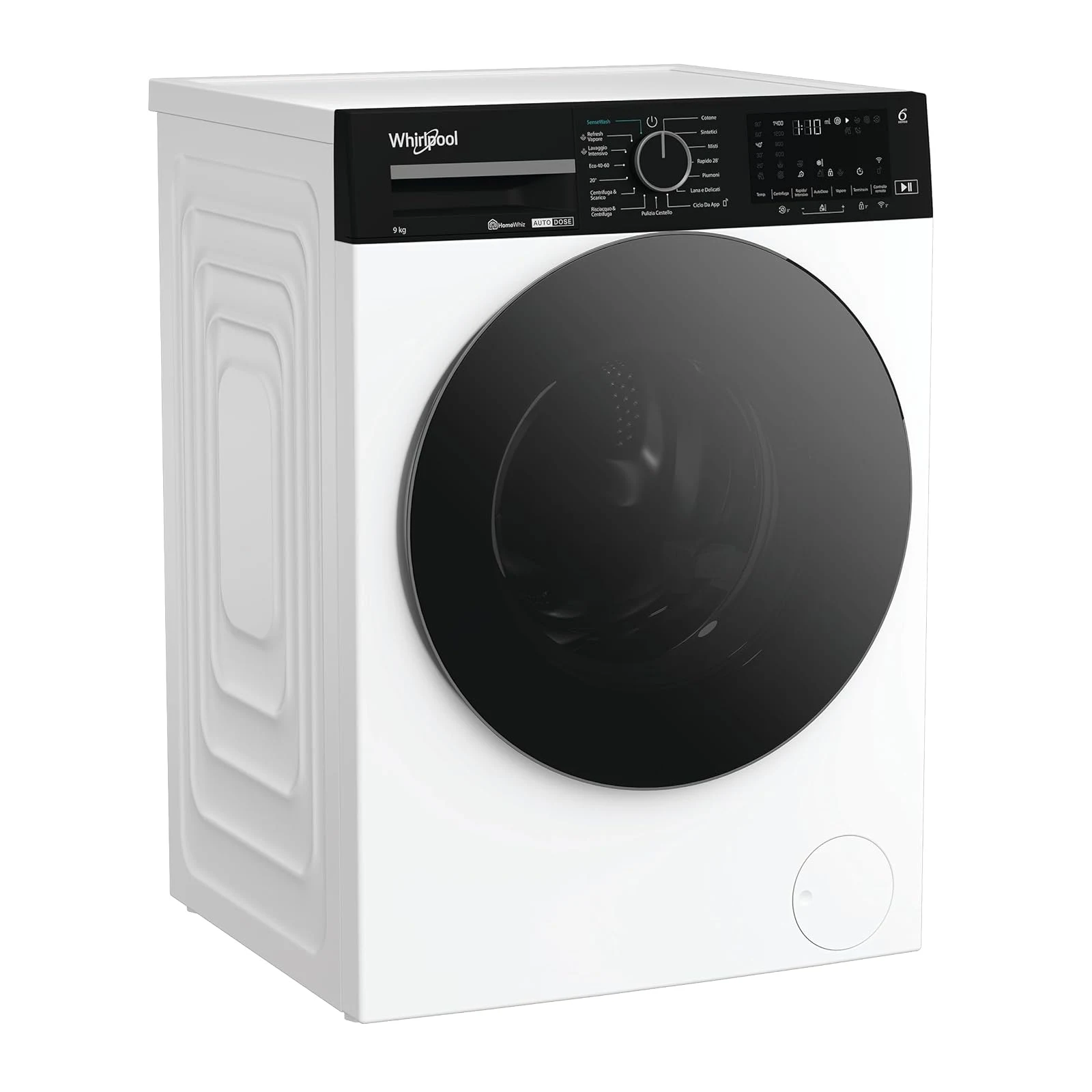 Whirlpool Lavatrice slim WPM 97W ADS IT – Lavatrice 9 Kg, Carica Frontale, Libera Installazione, 140