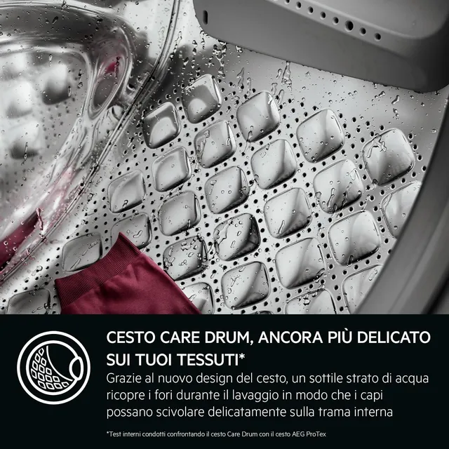 AEG Lavatrice slim 7000 Lavatrice Carica Frontale Serie ProSteam, 9 kg, LR7FD94, Vapore Refresh, Tec