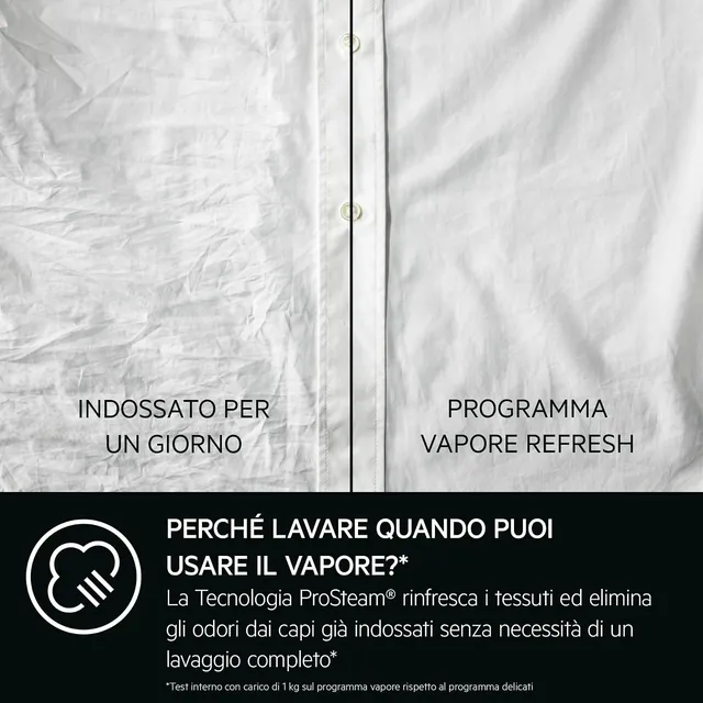 AEG Lavatrice slim 7000 Lavatrice Carica Frontale Serie ProSteam, 9 kg, LR7FD94, Vapore Refresh, Tec