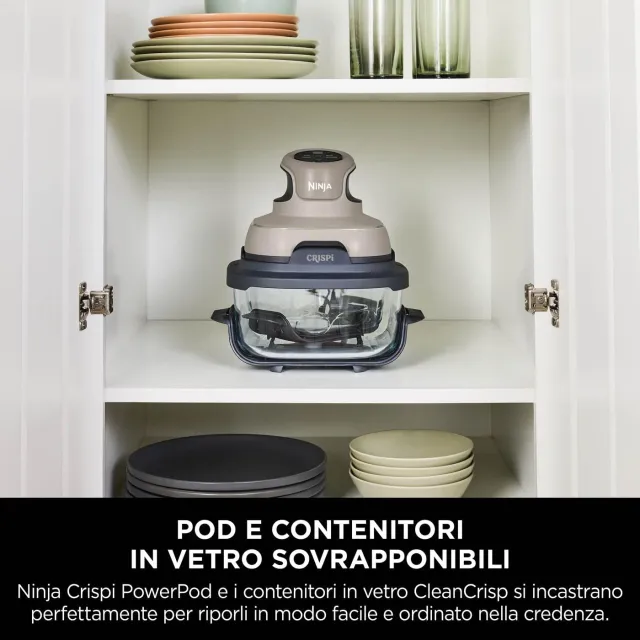 Ninja Frullatore FN101EUST CRISPi Friggitrice ad Aria Portatile, 3.8L, 4 in 1: Frittura, Cottura Arr