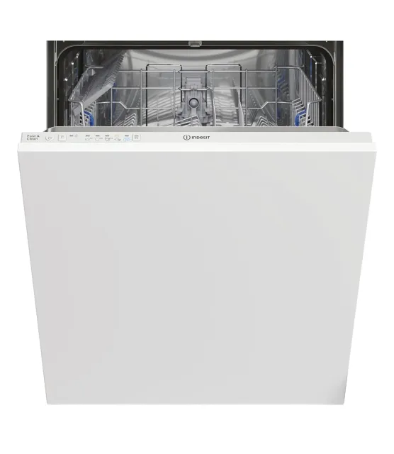 Indesit Lavastoviglie integrata parziale IN2IE14CNP80 Lavastoviglie A Scomparsa Totale, 60 Cm, 49 dBA, 14 Coperti, 5 Programmi, Lavaggio Fast&Clean 28 Minuti, Funzione Push&Go, Vasca In Acciaio Inox, Classe
