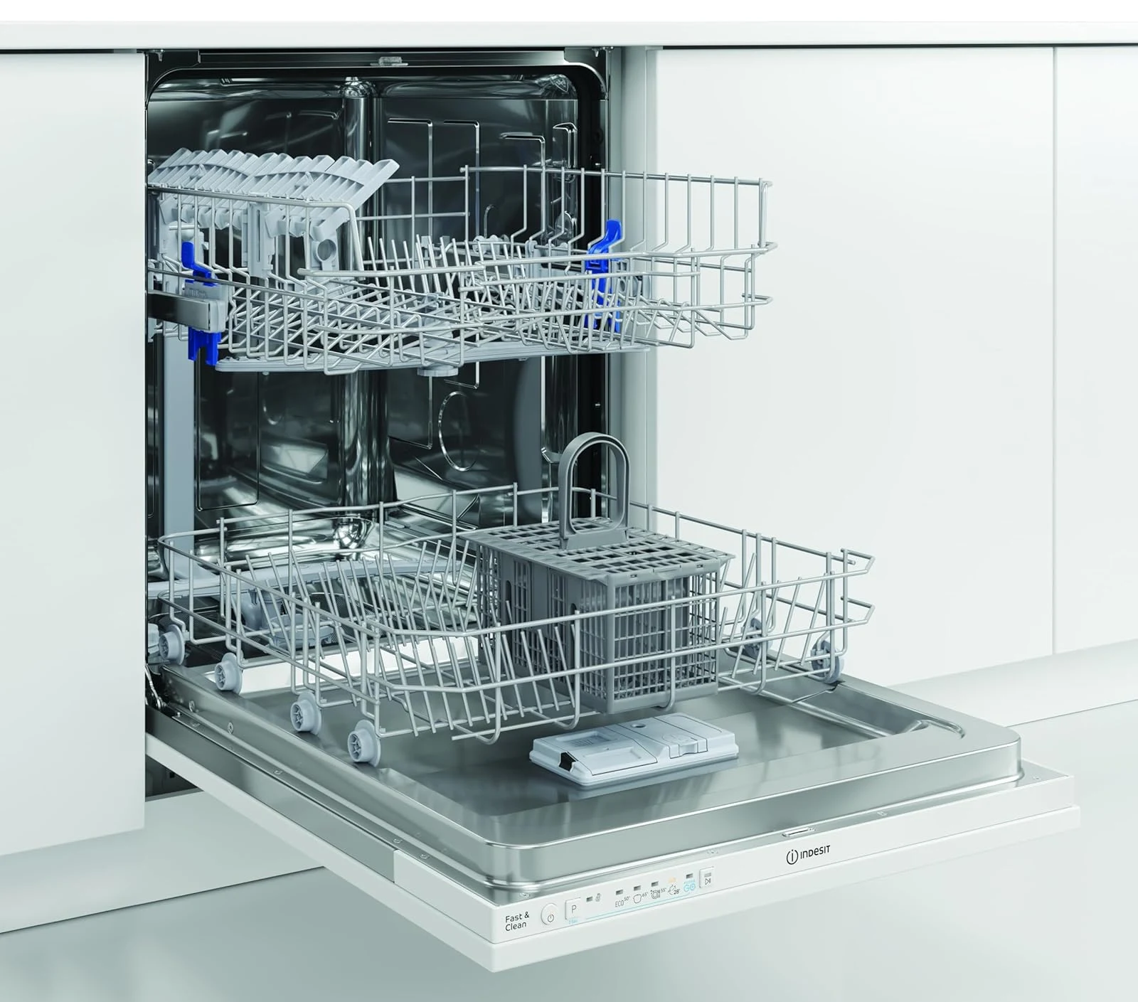 Indesit Lavastoviglie integrata parziale IN2IE14CNP80 Lavastoviglie A Scomparsa Totale, 60 Cm, 49 dB