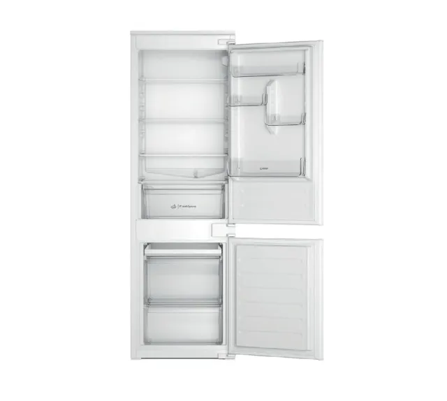 Indesit Frigorifero incasso sottobase INC18D021A1 Frigorifero Combinato, Statico, Tecnologia Low Frost, Altezza 177 cm, 34 dBA, Porte Reversibili, Illuminazione Led, Controllo Umidità, Allarme Porta Aperta, Cla