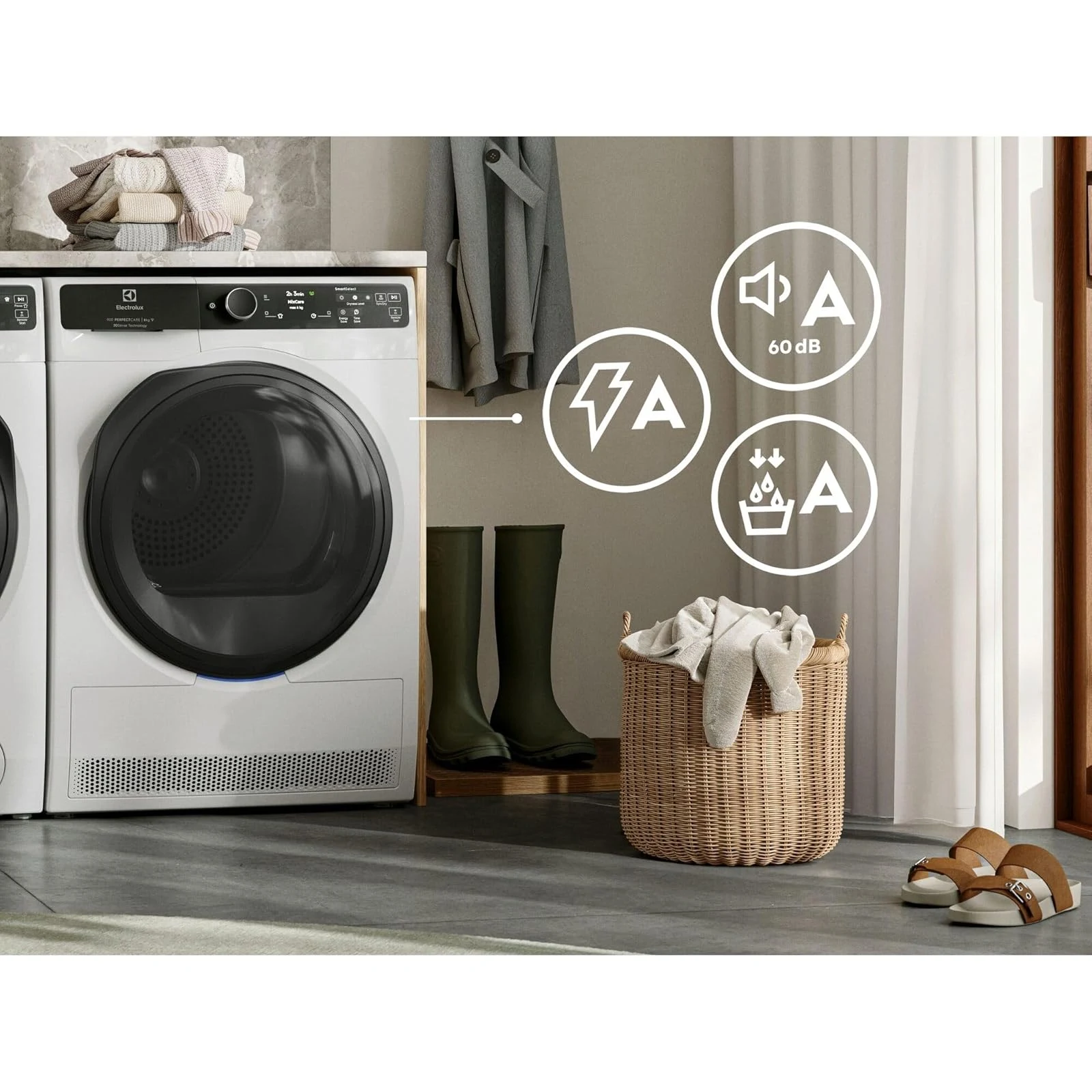 Electrolux Asciugatrice EW9H4Y9A Serie 900 PerfectCare, Asciugatrice a Pompa di Calore, 9 kg, , Clas