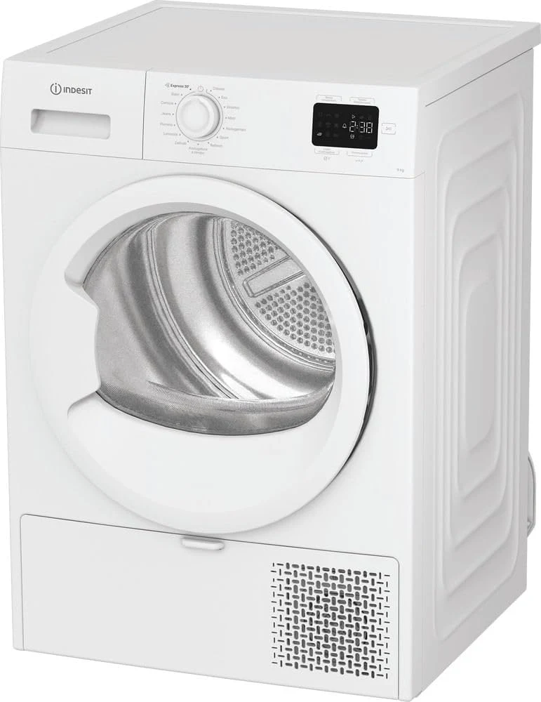 Indesit Asciugatrice 92D WW IT C YD – Asciugatrice 9 Kg A Pompa di Calore, Libera Installazione, Classe E, Filtro 2 In 1, Ciclo Veloce, Cotone Eco, Refresh. 84,6 x 59,8 x 60,7 cm