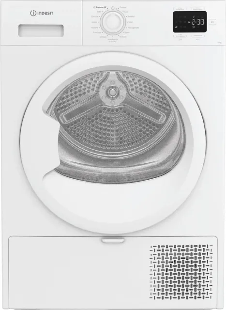 Indesit Asciugatrice 92D WW IT C YD – Asciugatrice 9 Kg A Pompa di Calore, Libera Installazione, Cla