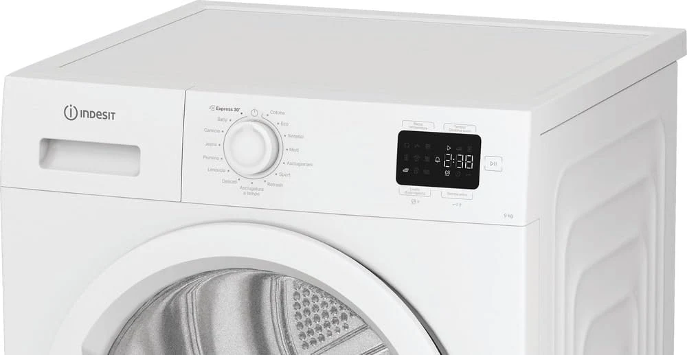 Indesit Asciugatrice 92D WW IT C YD – Asciugatrice 9 Kg A Pompa di Calore, Libera Installazione, Cla