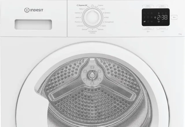 Indesit Asciugatrice 92D WW IT C YD – Asciugatrice 9 Kg A Pompa di Calore, Libera Installazione, Cla
