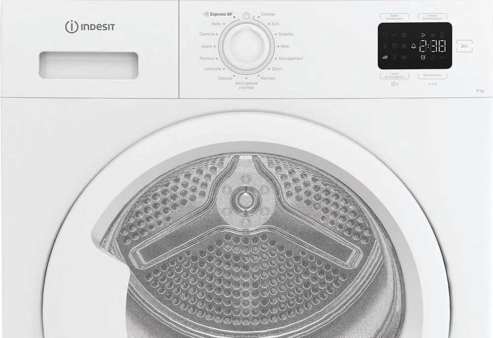 Indesit Asciugatrice 92D WW IT C YD – Asciugatrice 9 Kg A Pompa di Calore, Libera Installazione, Cla