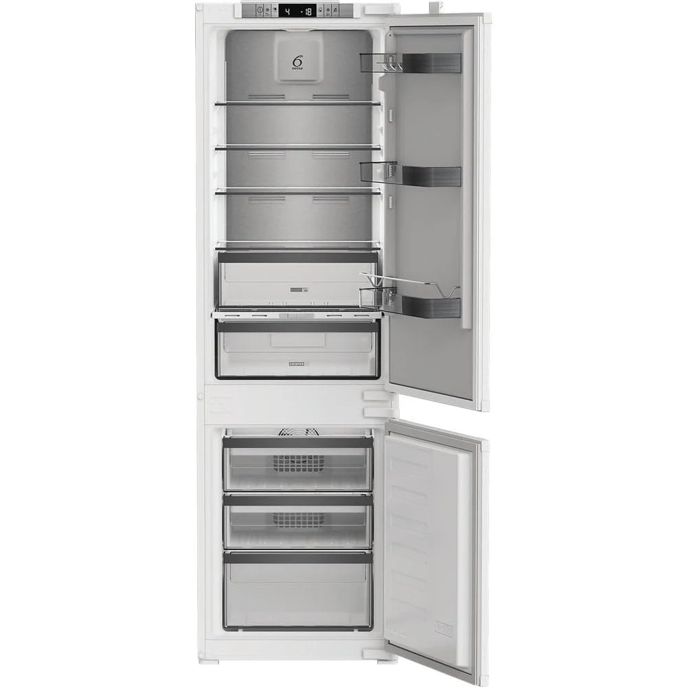 Whirlpool Frigorifero incasso combinato WHKN 3253 B4E Frigorifero combinato a incasso, Total No Frost ventilato, 55 cm, Classe E, Bianco, 38 db, h 178cm