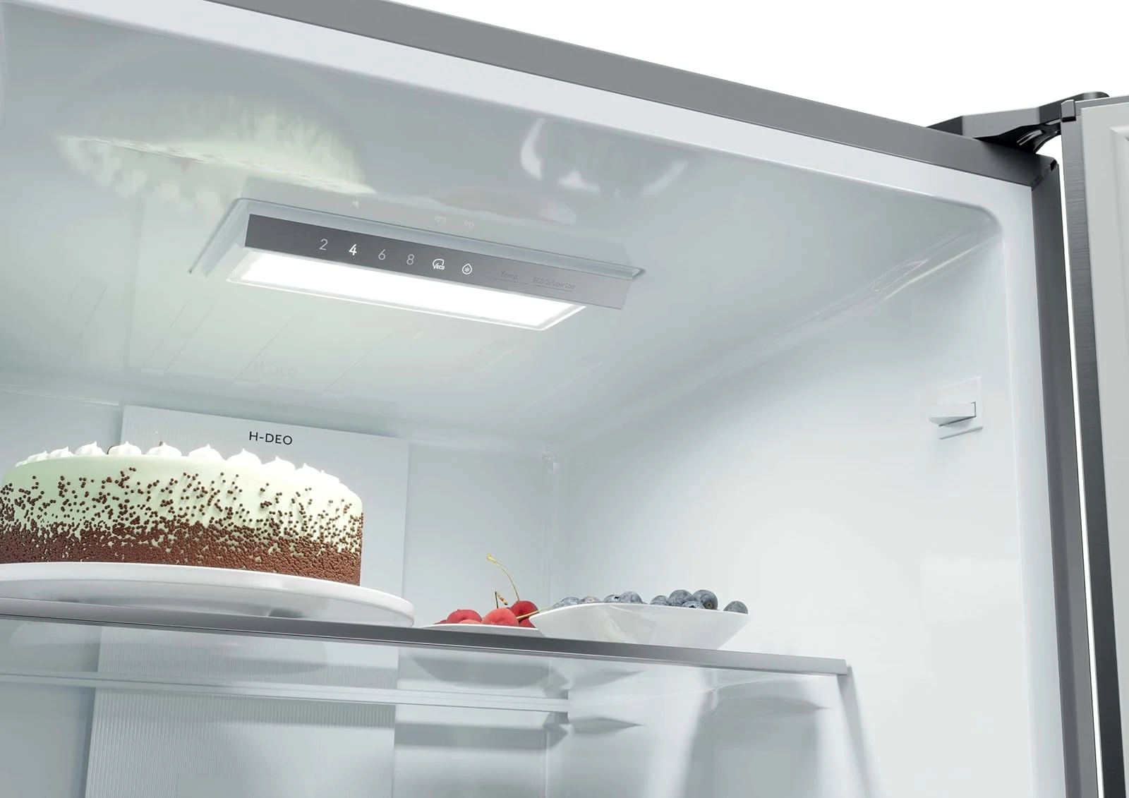Haier Frigorifero doppia porta 3D 55 Series 3 HTR3518ENMX - Frigorifero Combi, Cassetti Direct Acces