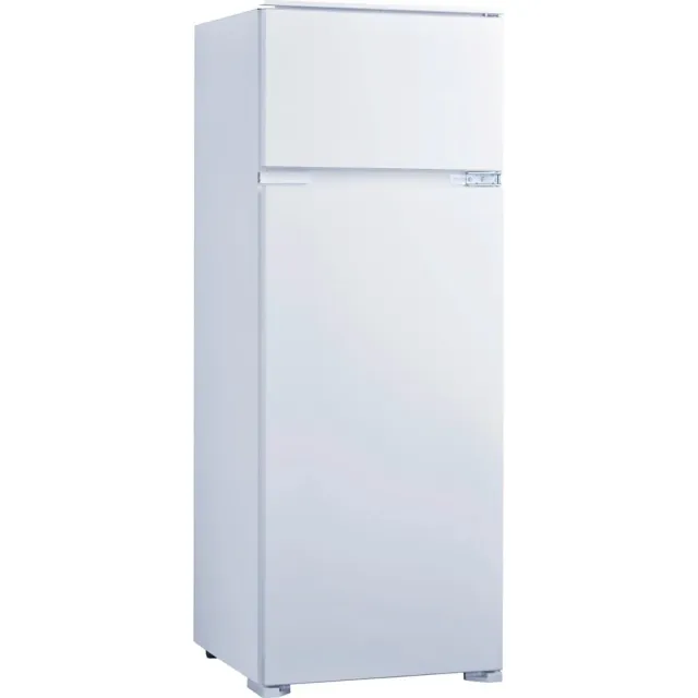 Indesit Frigorifero incasso side by side 2040 E D - Frigorifero Combinato Doppia Porta 205L, Frigorifero da Incasso con 4 Ripiani e Cassetto, Frigo con Congelatore Integrato in Alto, Elettrodomestici Cucina C