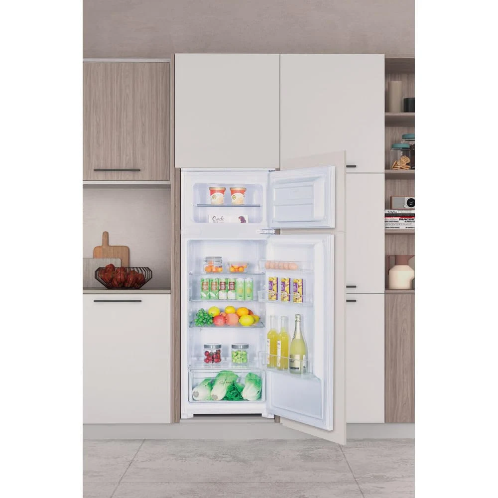 Indesit Frigorifero incasso side by side 2040 E D - Frigorifero Combinato Doppia Porta 205L, Frigori