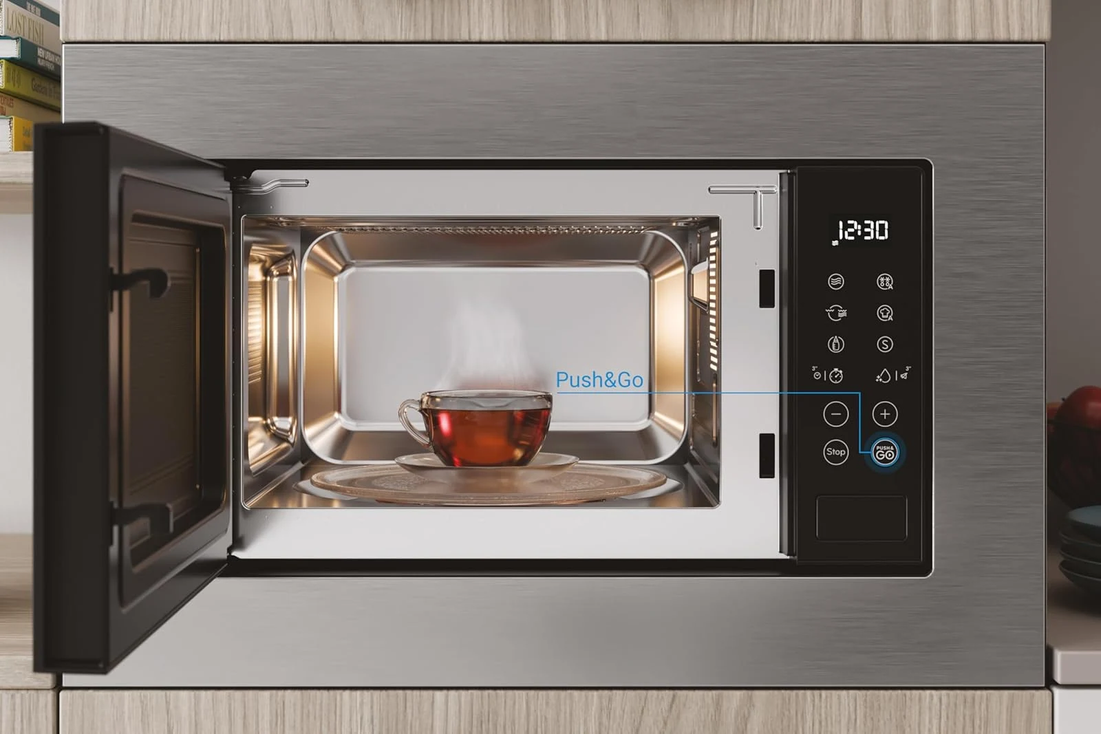 Indesit Microonde incasso MWI 120 GX.1 Microonde Da Incasso Con Grill Da 20L. Potenza Massima Microo