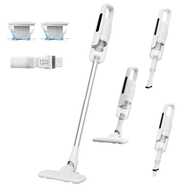 Suirviz Aspirapolvere cordless U5PRO Aspirapolvere Senza Fili, 28,000Pa Potente Aspirazione, 35Min di Autonomia, Scopa Elettrica Ultra Leggera con Filtro HEPA, Testa Rotante, per Peli di Animali, P