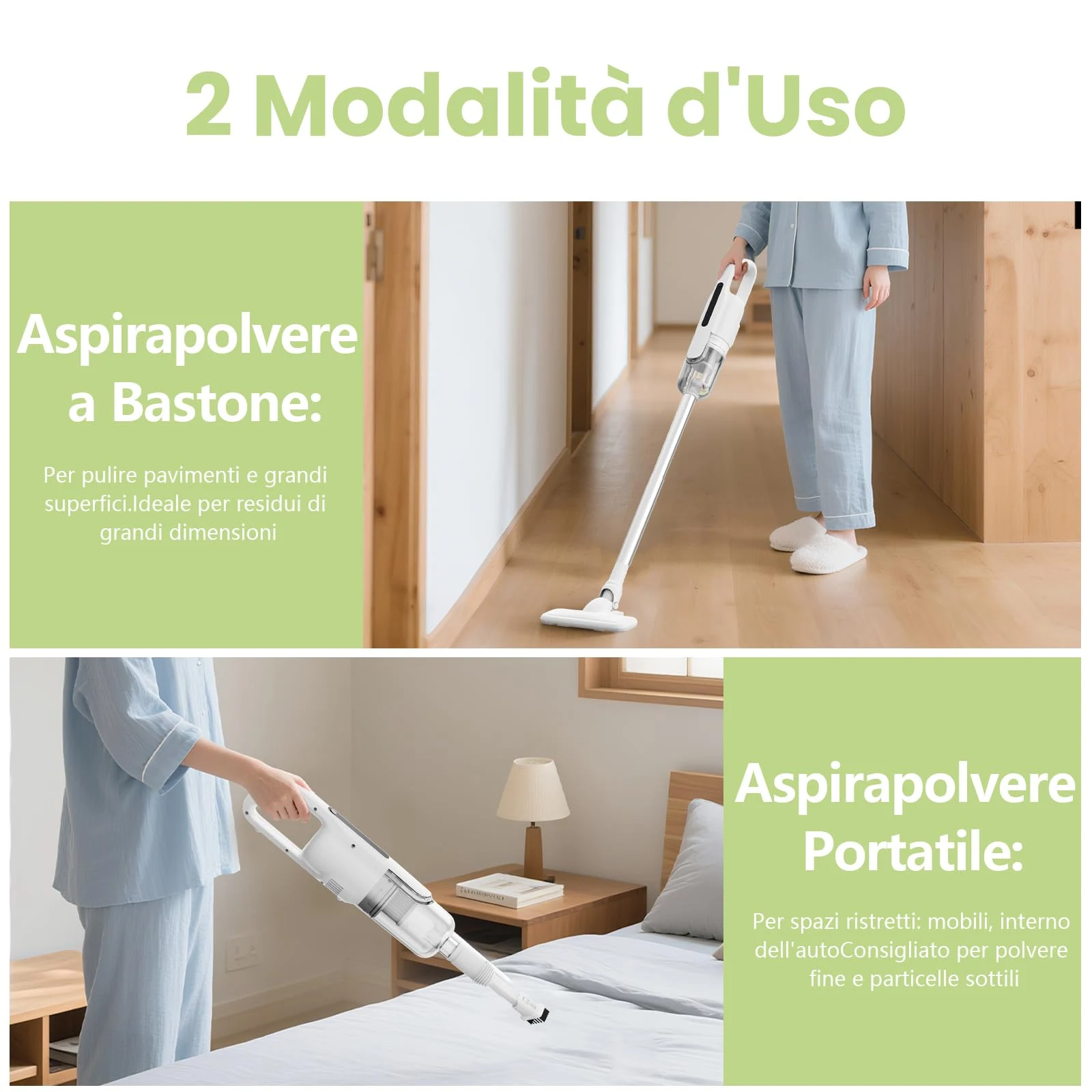 Suirviz Aspirapolvere cordless U5PRO Aspirapolvere Senza Fili, 28,000Pa Potente Aspirazione, 35Min d