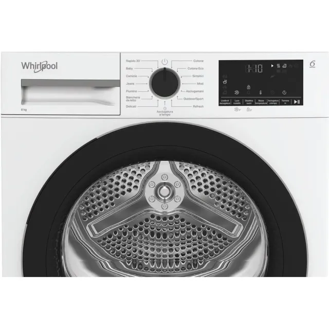 Whirlpool Lavasciuga 83M WBS IT C WD , Capacità 8kg, classe D, colore White, Display digitale XL