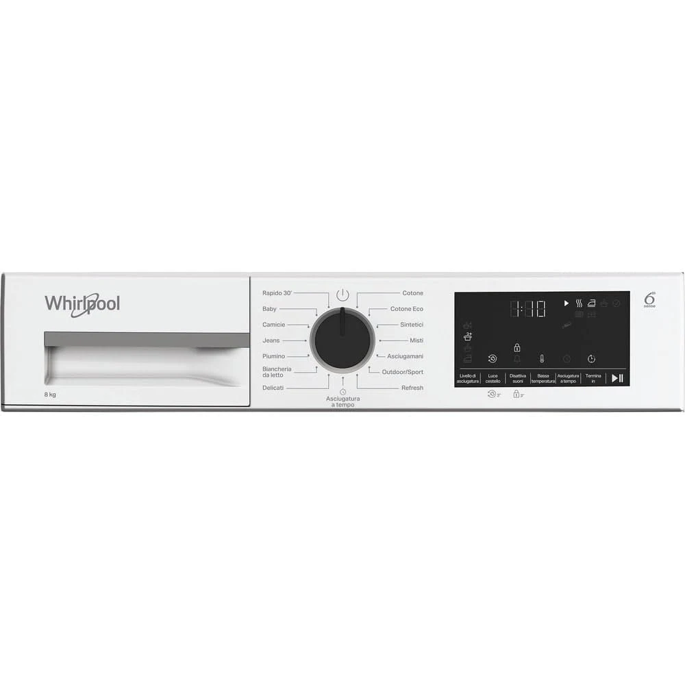 Whirlpool Lavasciuga 83M WBS IT C WD , Capacità 8kg, classe D, colore White, Display digitale XL