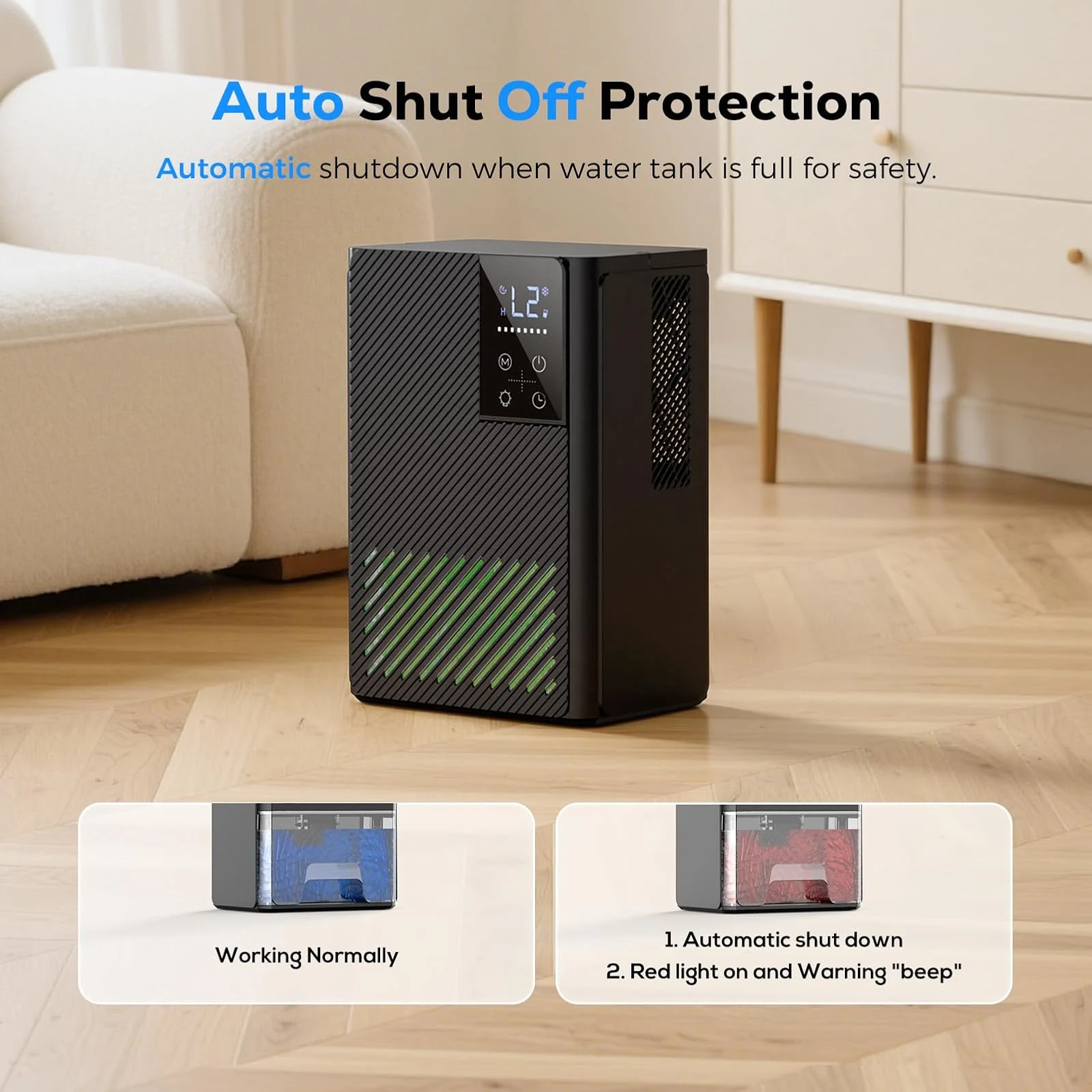 Deumidificatore 2500ML Deumidificatore Ambiente Casa Muffa, Deumidificatore Silenzioso Deumidificato
