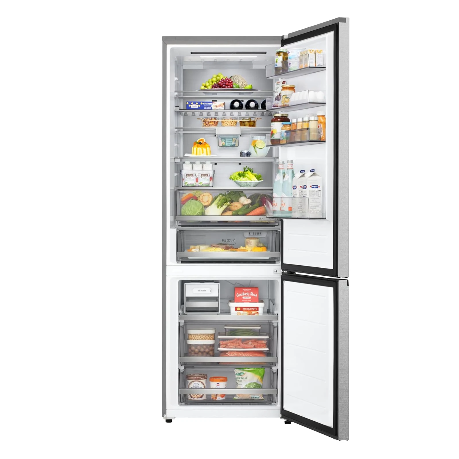LG Frigorifero combinato GBBW726CMB Frigorifero Combinato, Larghezza 70 cm Fit & Max, Classe C,