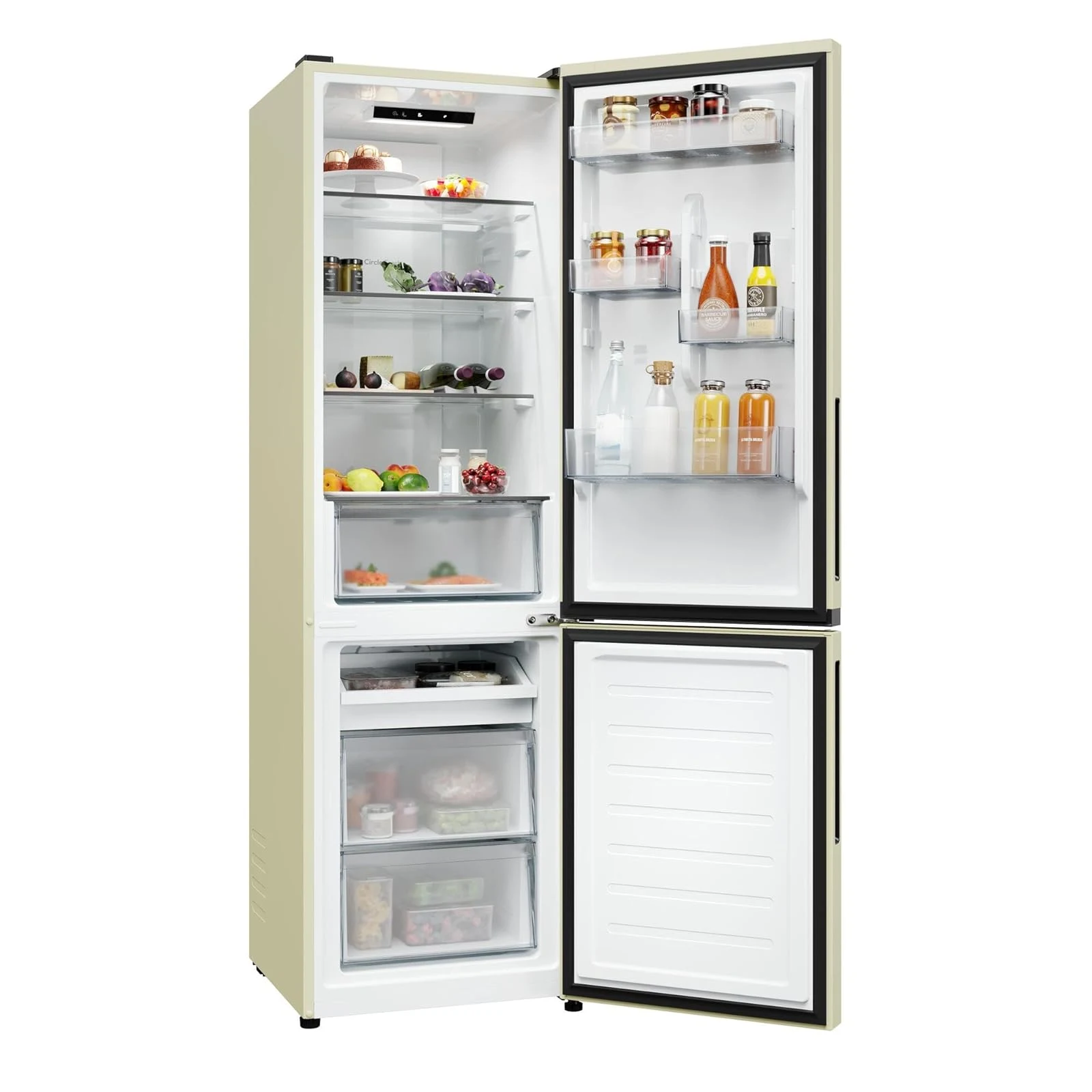 Candy Frigorifero french door CNCQ2T518EC Frigorifero Combinato No Frost, 279 Litri, Crema, Classe e