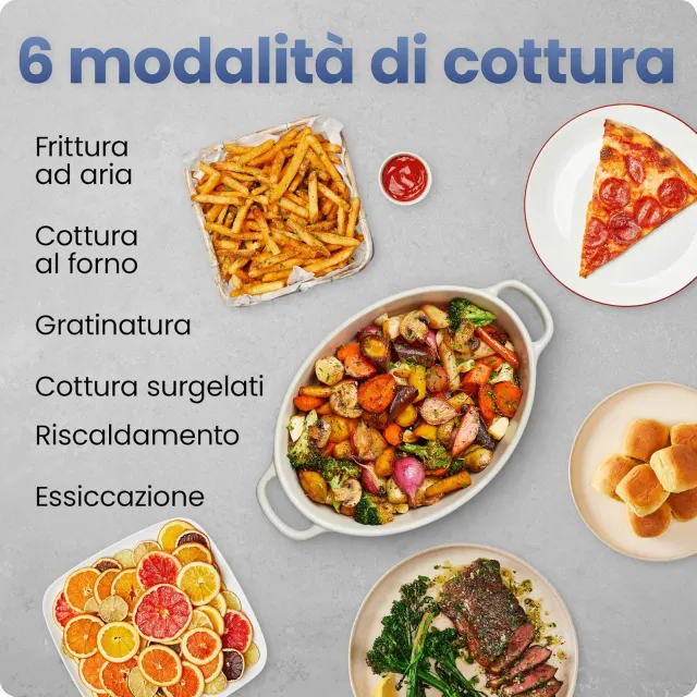 Chefman Aspirapolvere cordless 8.5L 6-in-1 Friggitrice ad Aria TurboFry 8.5L, 6-in-1 ad Alta Potenza