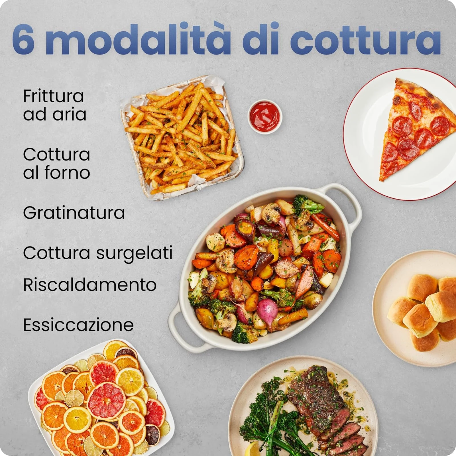 Chefman Aspirapolvere cordless 8.5L 6-in-1 Friggitrice ad Aria TurboFry 8.5L, 6-in-1 ad Alta Potenza
