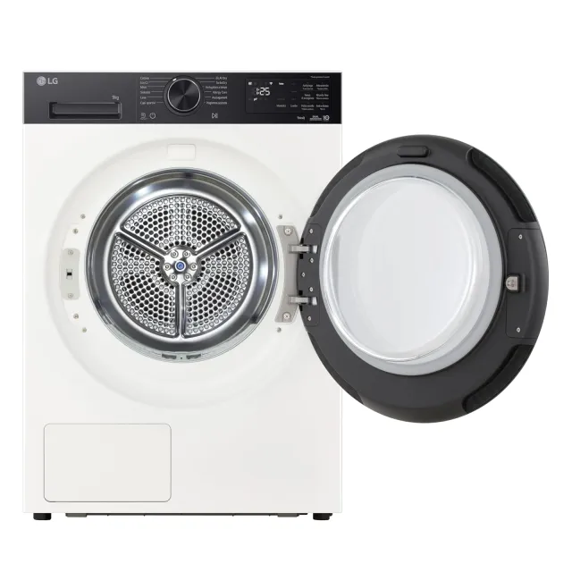 LG Asciugatrice RNX5009TWBB Asciugatrice 9Kg Pompa di Calore DUAL Inverter, Classe B, Asciugatura AI