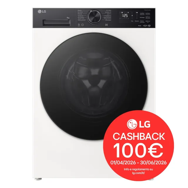 LG Lavatrice carica alto F2NX50S9THB Lavatrice Slim 9 kg Next AI DD, Classe A -30%, 1200 Giri, Progr