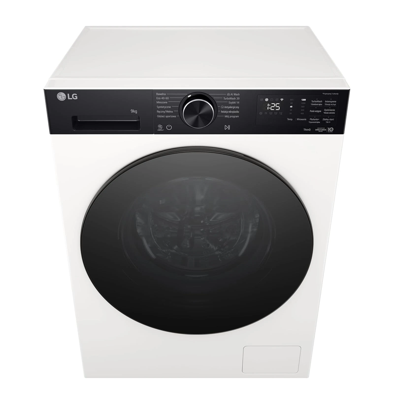 LG Lavatrice carica alto F2NX50S9THB Lavatrice Slim 9 kg Next AI DD, Classe A -30%, 1200 Giri, Progr