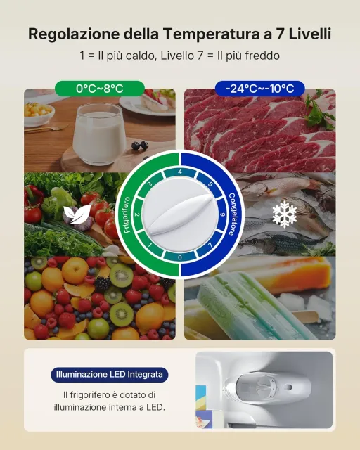 Upstreman Frigorifero incasso sottobase 132L Frigorifero Combinato , Frigorifero Doppia Porta (98L F
