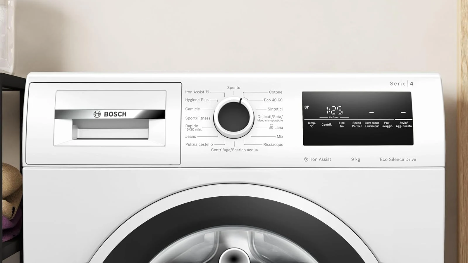Bosch Lavatrice carica frontale WAN28219IT Serie 4 Lavatrice a carica frontale 9 kg, 1400 giri, Clas