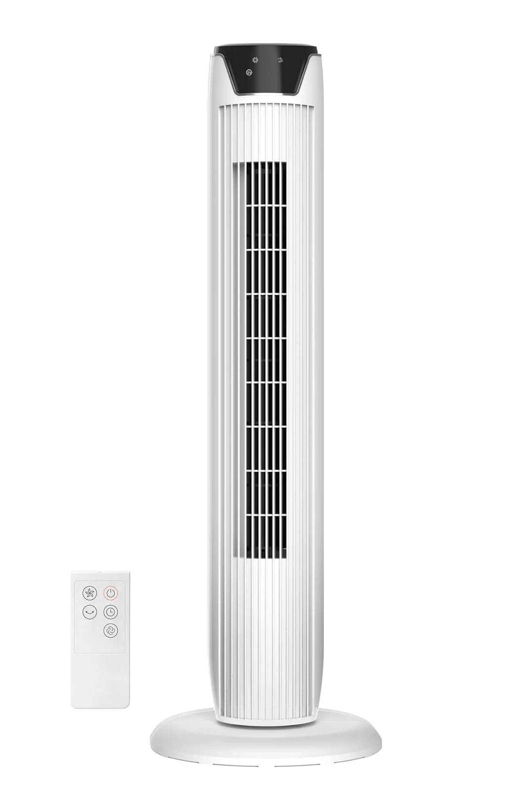 Midea Ventilatore FZ10-17JRSE(WH) Ventilatore Torre con Telecomando Flusso d’Aria 7 m/s, Oscillazione 90°, 3 Velocità e 3 Modalità, Timer 7h, Motore 45W, Silenzioso