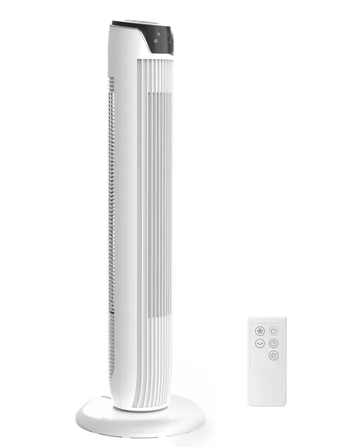 Midea Ventilatore FZ10-17JRSE(WH) Ventilatore Torre con Telecomando Flusso d’Aria 7 m/s, Oscillazion