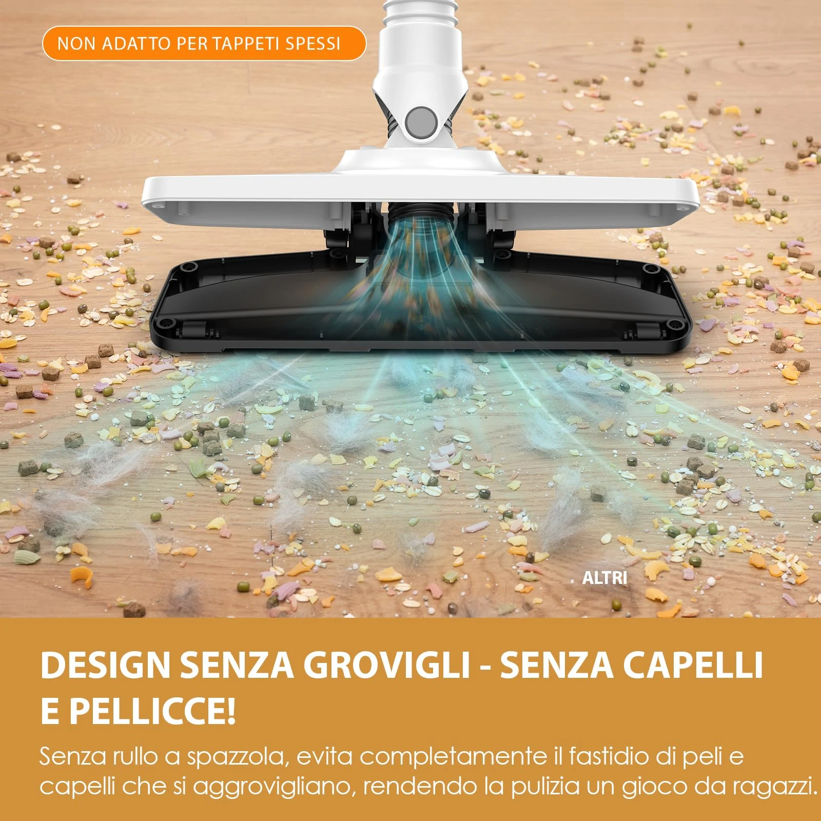 Vers Aspirapolvere cordless S6PRO VersLife Aspirapolvere Senza Fili 30KPa, Scopa Elettrica Senza Fil