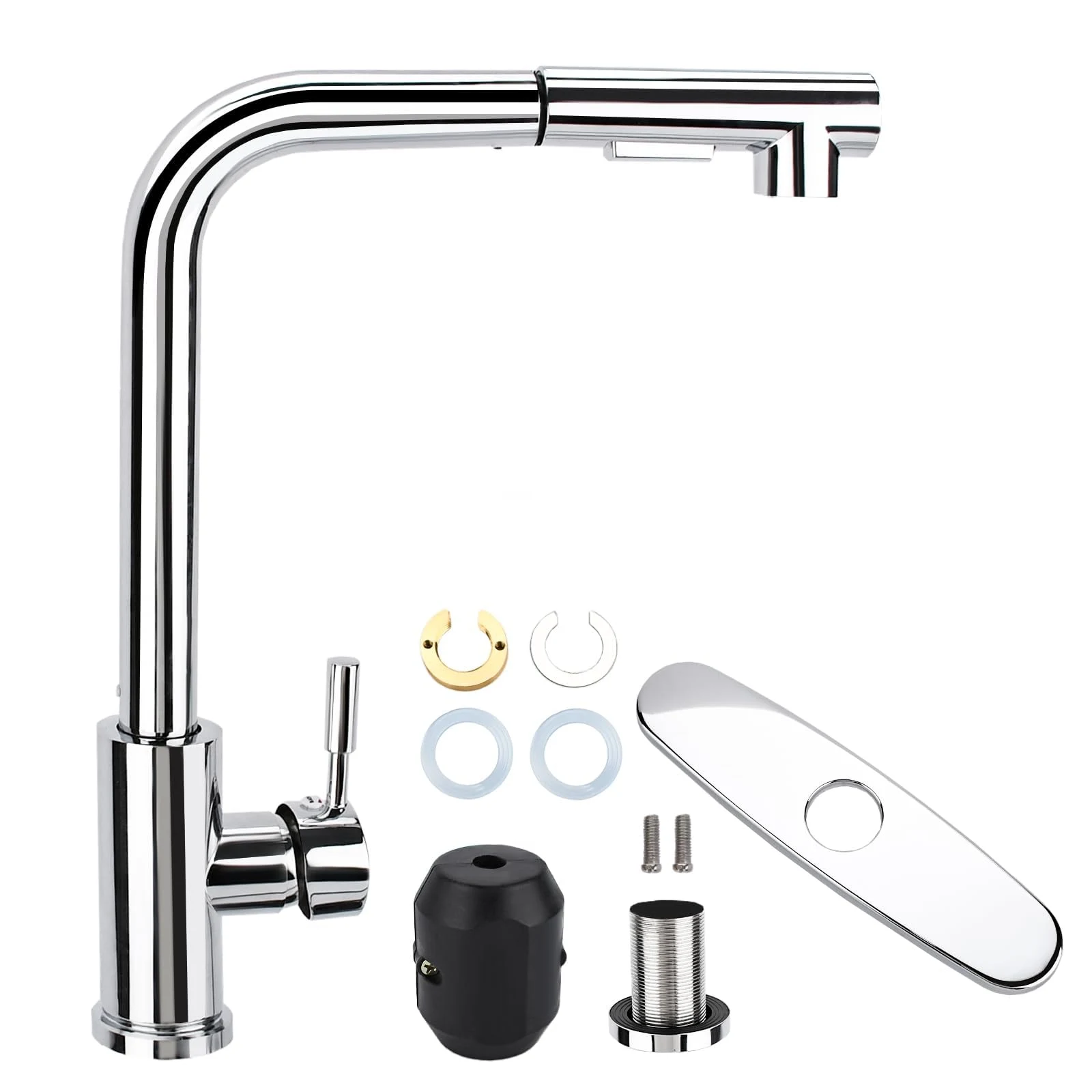 Rubinetto Miscelatore d'acqua Lavello Cucina,Miscelatore Cucina con Doccetta Estraibile,Miscelatore Cucina con Due Tipi di Getto ,Rubinetti Cucina in Acciaio Inossidabile,Facile da Installar