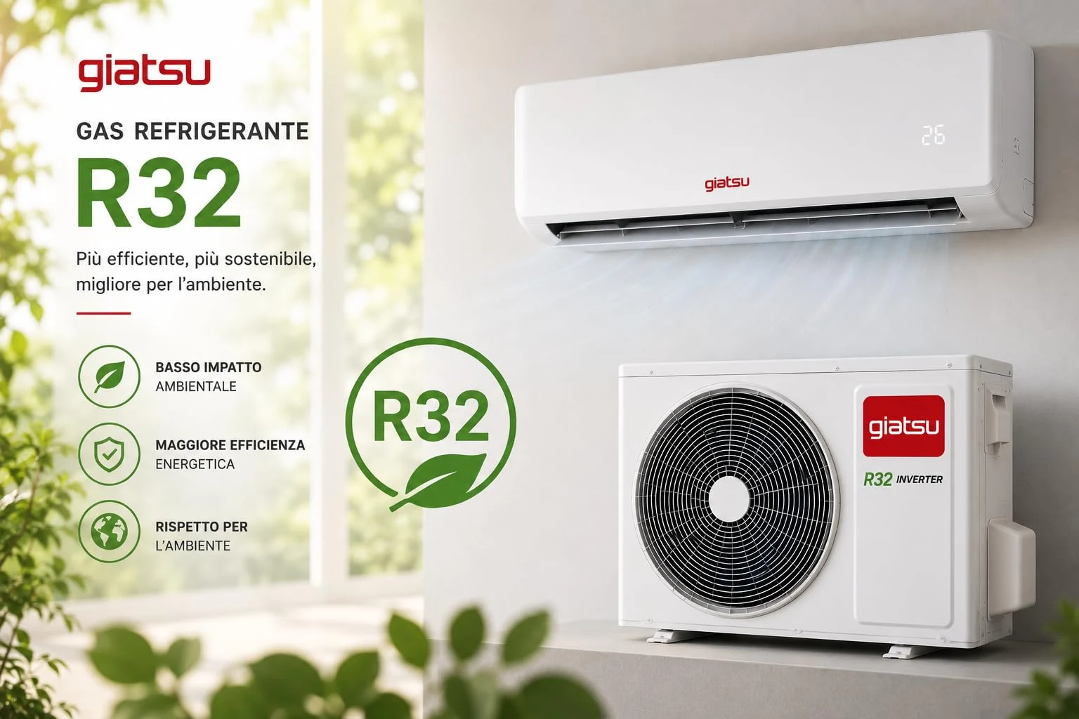 Condizionatore Climatizzatore triple split 12000 BTU Inverter – Climatizzatore Silenzioso Caldo/Fred