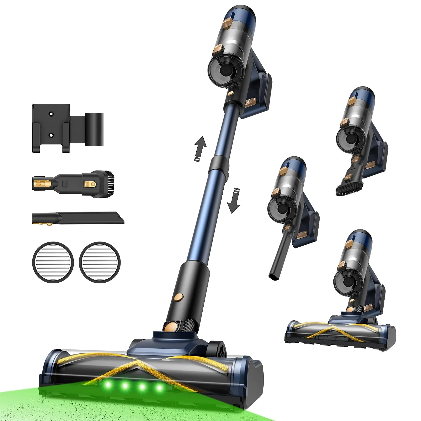 Vexilar Aspirapolvere cordless 58000Pa/ 50Min Aspirapolvere Senza Fili Aspirapolvere Lavapavimenti Potente Scopa Elettrica Senza Fili Ultraleggero,Antigroviglio,V12 Aspirapolvere Senza Sacco