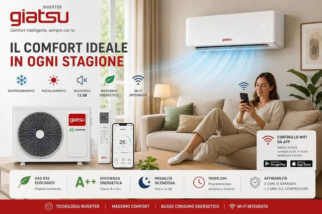 Condizionatore Climatizzatore triple split 9000 BTU Inverter WiFi GIATSU Sakura B – Climatizzatore S
